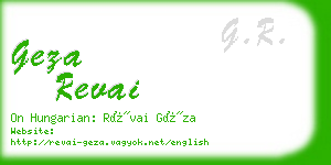 geza revai business card